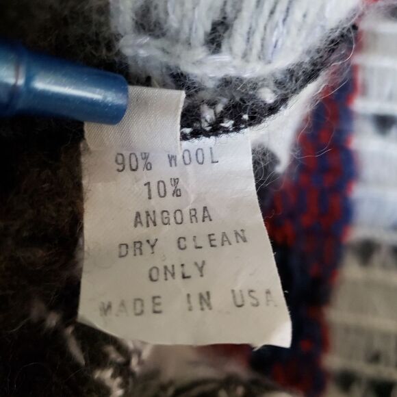 Cullinane Vintage 80's Wool/Angora Polo Neck Winter Sweater Women's Large USA - Picture 13 of 14